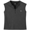 BGOWATU Women's Golf Polo Shirts Sleeveless Zip Up Collarless UPF 50+ Tennis T-Shirt Lightweight Quick Dry Dark Gray S view 1