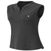 BGOWATU Women's Golf Polo Shirts Sleeveless Zip Up Collarless UPF 50+ Tennis T-Shirt Lightweight Quick Dry Dark Gray S view 2