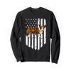 Black White American Flag Cardigan Welsh Corgi 4th Of July Sweatshirt view 1