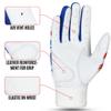 American Flag Baseball Batting Gloves USA Flag Baseball Batting Gloves for Youth Adult & Unisex (White) (X Large, Adult) view 4
