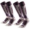 WEIERYA Ski Sock Merino Wool Ski Socks Mens Womens Skiing & Snowboarding Socks, Over The Calf (US, Alpha, X-Large, Regular, Regular, 2, Purple) view 1