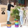 ALEVMOOM Upgraded Portable Collapsible Folding Stool with Cushion Retractable Telescoping Stool for Adults Sturdy Capacity 440lbs Camping Stool for Outdoor Hiking Garden BBQ with Bag view 2