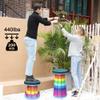 ALEVMOOM Upgraded Portable Collapsible Folding Stool Retractable Telescoping Stool for Adults Sturdy Capacity 440lbs Camping Chair for Outdoor Hiking Garden BBQ view 2