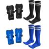 AIMISICAR Toddler Kids Youth Soccer Shin Guards and Socks for Boys & Girls (Age 3-5,6-8,8-12,10-14) | Lightweight Breathable Shin Pads & Soccer Socks Combo for Football Games & Training view 1