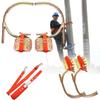 WZFANJIJ Tree Climbing Spikes, Non-Slip Pole Climbing Spikes with Safety Harness, Adjustable Electrician Wooden Pole Foot Buckle, for Hunting Observation, Picking Fruit,450Model view 1