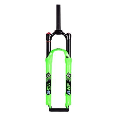 Jejy Front Fork with Suspension 26/27.5/29 Mountain Bike Travel:120mm, Non Tapered Air Fork 1 1/8 Ultralight Magnesium Alloy MTB Bicycle Outdoor (Color : Green, Size : 29)