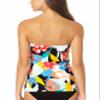 Anne Cole Signature Modern Blooms Twist Bandini Top, S, Multi view 2