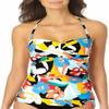 Anne Cole Signature Modern Blooms Twist Bandini Top, S, Multi view 3