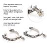 VINGVO Horse Boot Spurs, Reining Horse Spurs Stainless Steel Western Cowboy Spurs Exquisite Gear Spurs Equestrian Gear Accessories Competition Horse Training Dressage for Equestrian Competition view 2