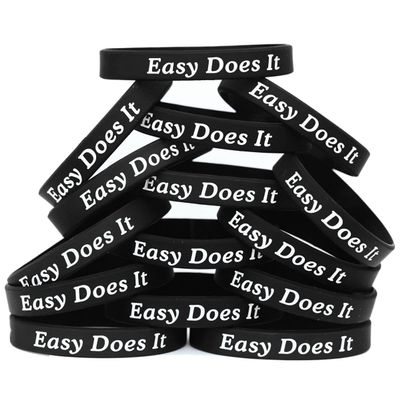 Fifteen (15) Easy Does It Bracelets - Inspirational Wristbands