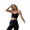 Seamless Longline Pullover Bralette for Women | Summer Swimsuit Bikini Cami Bras (for A-C Cups) | Womens Casual Tops Sports Bra (Black, XS) view 1