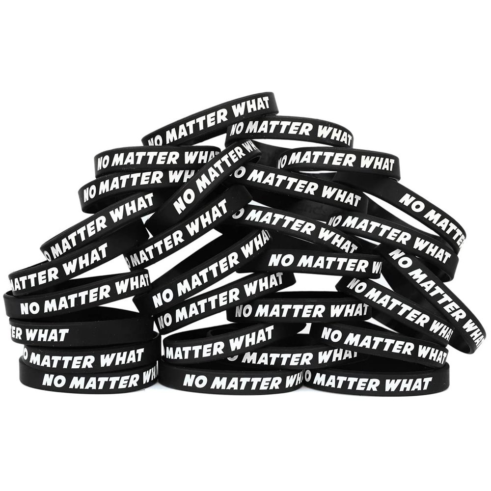 One Hundred (100) No Matter What Bracelets - Inspirational Wristbands