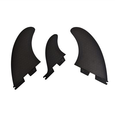 Surfboard Tail Thruster 3Pcs SUP Fiberglass Honeycomb Fins Surfboard Fin Tail Rudder in Surfing for Surfboard Modification (Color : Black)
