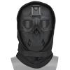 Airsoft Mask Tactical Mask and Dual Mode Hoods Face Mask Around Neck for Paintball Cosplay Costume Party Hockey (Black) view 2