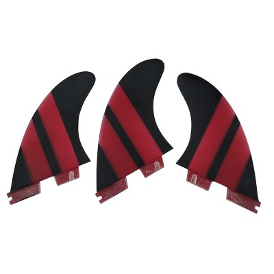 Surfboard Tail Thruster 3Pcs G3/G5/G7 Fins Red Decorate Fiberglass Fin Hot Style Surf Fins Surfboard Fin for Surfboard Modification (Color : G3)