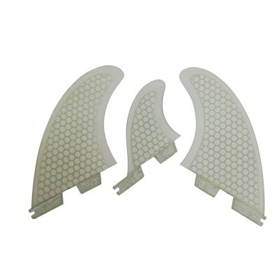 Surfboard Tail Thruster 3Pcs SUP Fiberglass Honeycomb Fins Surfboard Fin Tail Rudder in Surfing for Surfboard Modification (Color : White)