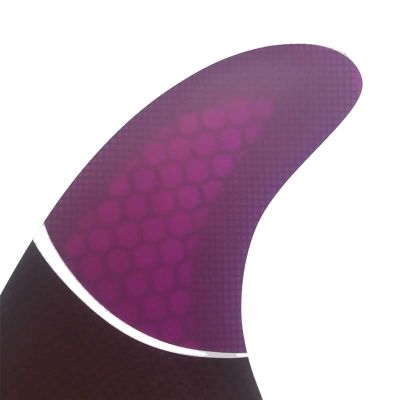 Surfboard Tail Thruster Semi Carbon Honeycomb Surfboard Tail Fins Paddle Board Fins Replacement Tail RudderFor Surfing for Surfboard Modification (Color : Purple)