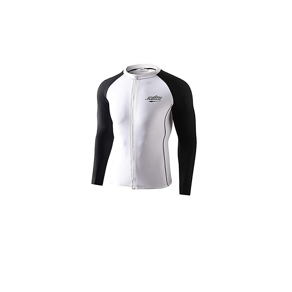WYRKYP Men's Swimsuit Swim Shirts, UPF 50+ Quick Dry Long Sleeve Swimming Shirt, Uv/SPF Water Surf Shirts