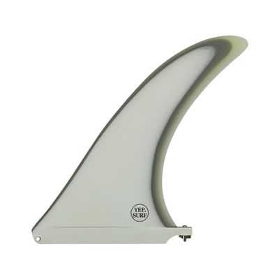 UP SURF Classic Surfboard Center Single Fin Fiberglass - 7 Inch - 10.25 InchWhite,11 inch