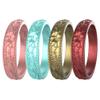 Zollen Silicone Wedding Rings for Women 1/4/7 Packs -Stackable Silicone Rubber Wedding Bands - Innovative Flower & Vine CollectionSize 05 view 1