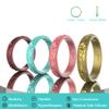 Zollen Silicone Wedding Rings for Women 1/4/7 Packs -Stackable Silicone Rubber Wedding Bands - Innovative Flower & Vine CollectionSize 05 view 2