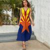 BAIKUTOUAN Arizona State Flag Long Dress for Women Summer Printed Sleeveless view 4