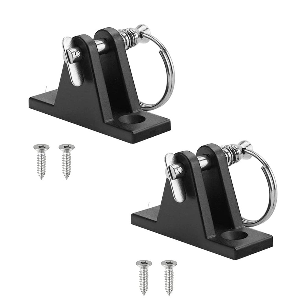 Nylon Bimini Top Deck Hinge with Removable Stainless Steel Pin (Pack of 2)