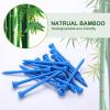 GFGL Golf Tees (Blue) Durable Bamboo Tees 100Pcs 3-1/4" Friendly Biodegradable Material Reduce Friction Side Spin More Stable view 4