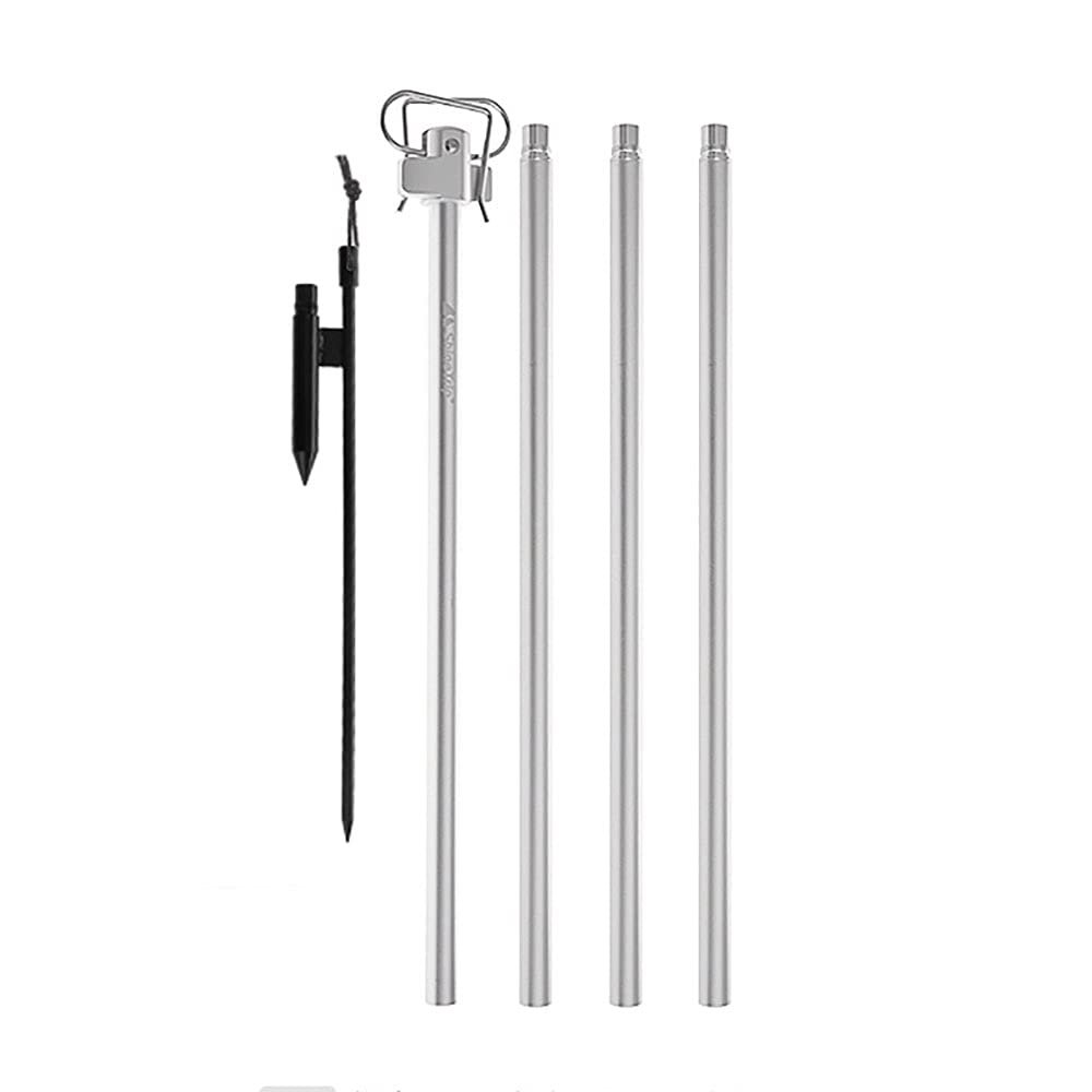 ShineTrip Outdoor Camping Folding Lamp Holder Portable Telescopic Double Head Lighting Pole