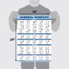 Palace Learning 20 Pack - Exercise Poster Set: Dumbbell, Suspension, Battle Rope, Stretching, Bodyweight, Barbell, Yoga, Exercise Ball - (LAMINATED, 18 x 24) view 2