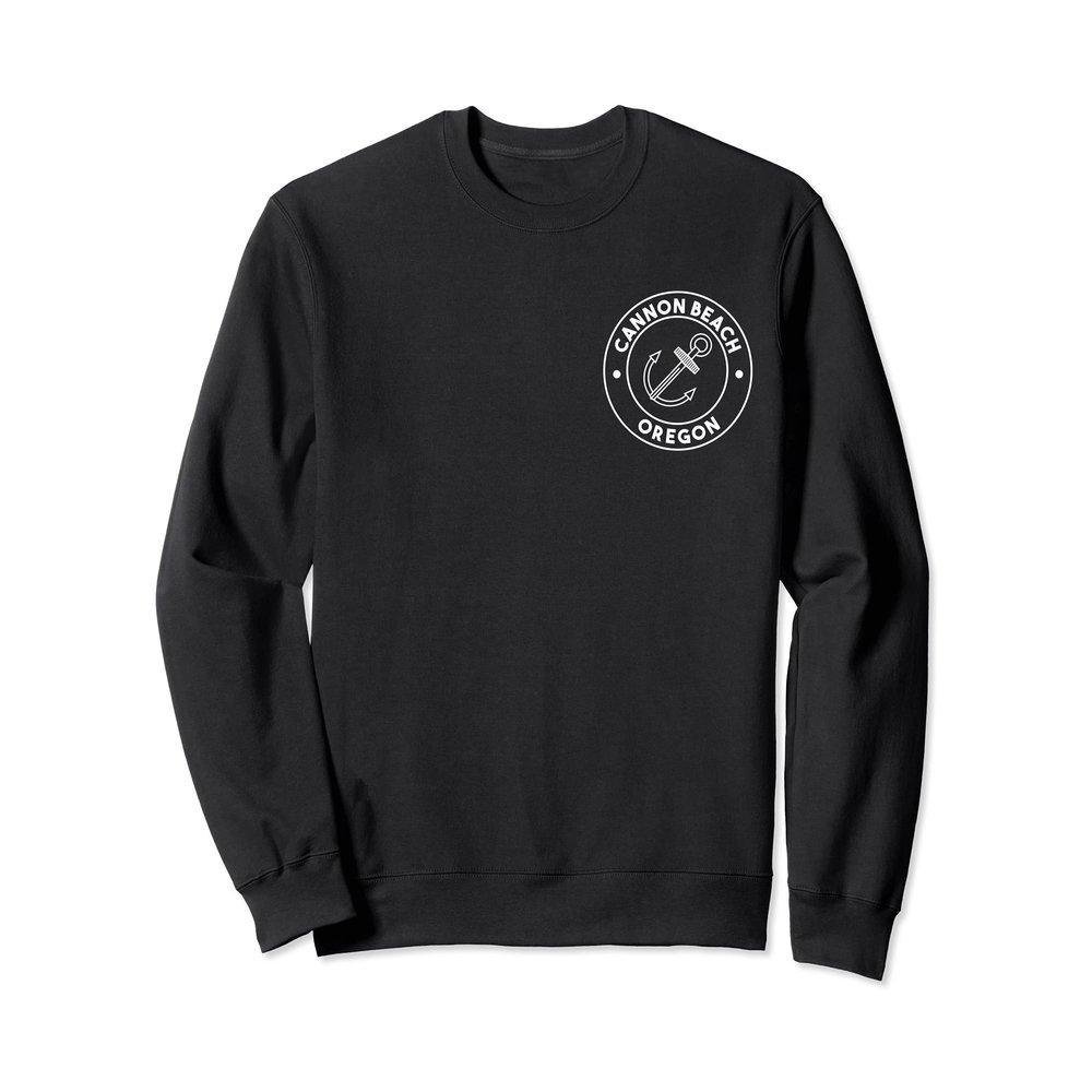 Cannon Beach Oregon Souvenirs Pocket Logo Sweatshirt