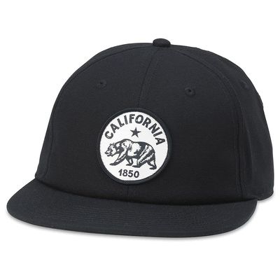 AMERICAN NEEDLE California Cali Bear Snapback Baseball Dad Hat, Alpine Collection, (21018A-CA-BLK)