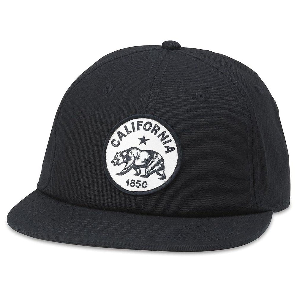 AMERICAN NEEDLE California Cali Bear Snapback Baseball Dad Hat, Alpine Collection, (21018A-CA-BLK)