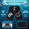 Srnede Mens Swim Trunks Swimming Trunks Swim Shorts Quick Dry 11 Inch with Mesh Lining Funny Swimwear Bathing Suits Black view 4