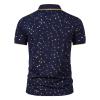 Maryia Men's Golf Polo Shirts Summer Fashion Star Chain Bronzing Print Short Sleeve Lapel Soft Quick Dry Regular Fit view 3