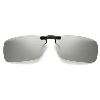SENRISE Grey Easy Clip Spring Polarized Clip on Sunglasses for Cycling Sport Outdoors(1Pcs)