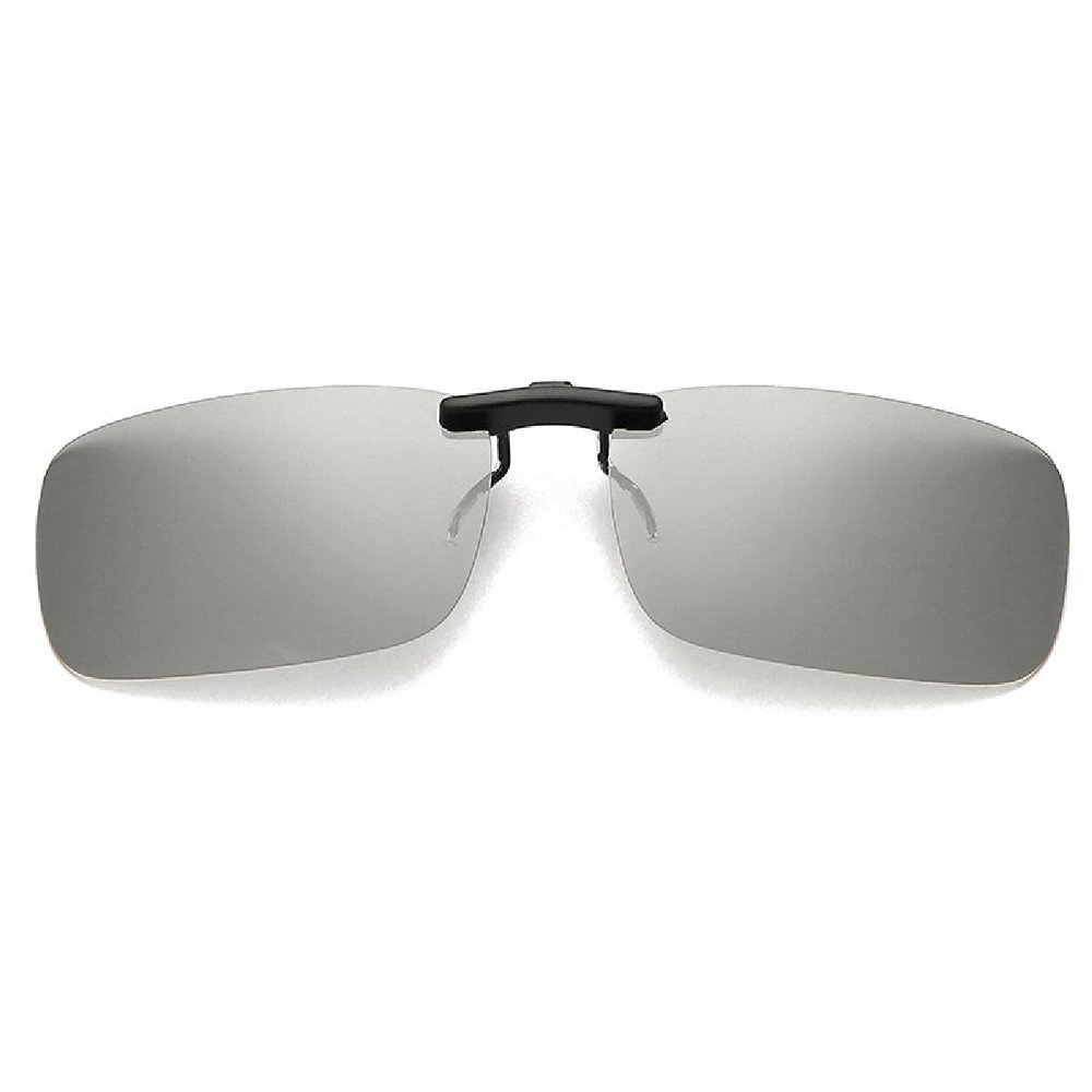 SENRISE Grey Easy Clip Spring Polarized Clip on Sunglasses for Cycling Sport Outdoors(1Pcs)