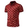 Maryia Men's Golf Polo Shirts Summer Fashion Star Chain Bronzing Print Short Sleeve Lapel Soft Quick Dry Regular Fit view 2