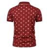 Maryia Men's Golf Polo Shirts Summer Fashion Star Chain Bronzing Print Short Sleeve Lapel Soft Quick Dry Regular Fit view 3