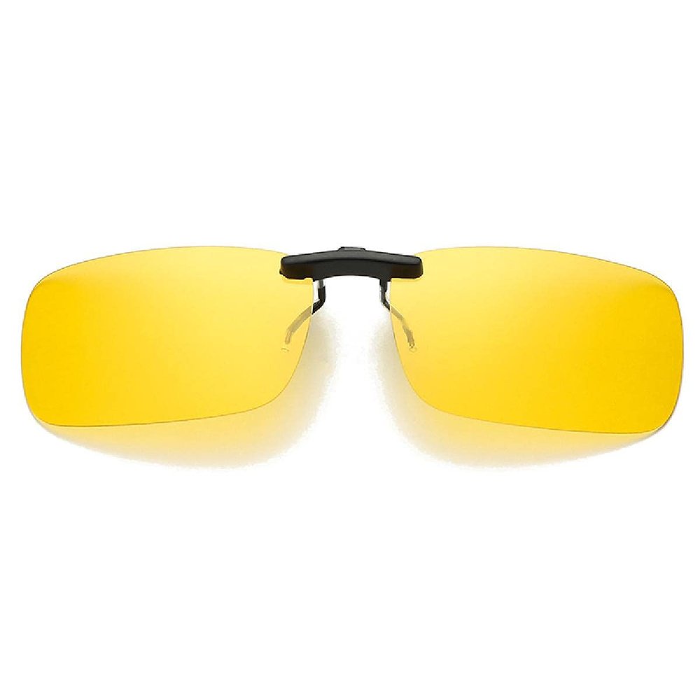SENRISE Yellow Easy Clip Spring Polarized Clip on Sunglasses for Cycling Sport Outdoors(1Pcs)