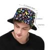 ASYG Psychedelic Mushroom Printed Bucket Hats Summer Hat Bucket Hat Breathable Hat for Fishing Hiking view 3