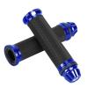 Yinhing Handlebar Hand Grips, Motorcycle CNC Aluminum Rubber Handlebar Hand Grips for 7/8" Handle Bike (Blue) view 1