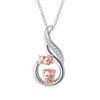 LONAGO Pig Necklace for Women 925 Sterling Silver Cute Two Pigs Animal Pendant Necklace Jewelry view 1