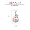 LONAGO Pig Necklace for Women 925 Sterling Silver Cute Two Pigs Animal Pendant Necklace Jewelry view 4