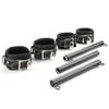 Tighten Black Expandable Pilates Spreader Bar Set with 4 Lichi Black Adjustable Straps Kit Sports Aid Training Yoga Fitness Gear with Fur Flocking Storage Bag view 3