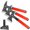 NedFoss Throwing Axes and Tomahawks, Throwing Axe Pack of 3, 11.1" Full Tang Throwing Axe Set with 3.14" Blades, Tomahawk Axe with Sheath for Axe Throwing Game Gifts for Men Women view 1