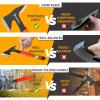 NedFoss Throwing Axes and Tomahawks, Throwing Axe Pack of 3, 11.1" Full Tang Throwing Axe Set with 3.14" Blades, Tomahawk Axe with Sheath for Axe Throwing Game Gifts for Men Women view 3