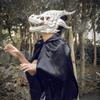 RRANYF Dino Movable Dragon Mask-Tyrannosaurus Rex Creepy Halloween Mask, Latex Creepy Cosplay Mask Costume Party Birthday Halloween view 4