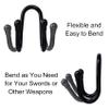 LEVOSHUA 4 Pack Small Adjustable Sword Wall Mount Display Rack Stand Holder Hook Hanger for Sword, Dagger, Axe, Keyblade Vertical or Horizontal Display view 4