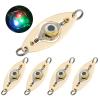 Dr.Fish 5 Pack LED Fishing Spoon Flasher Deep Drop Lights LED Lures Underwater Flasher Diamond Lights Trolling Lures Halibut Rig Ice Fishing view 1